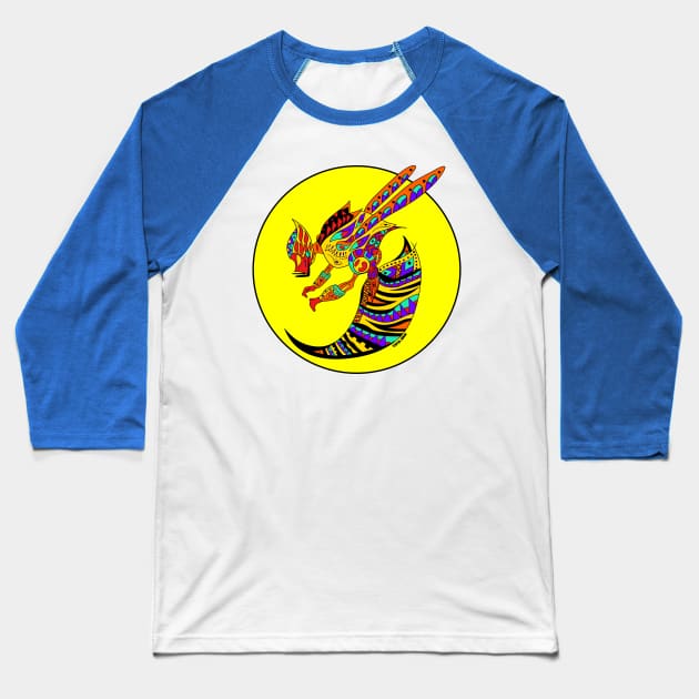 killer bee in warning yellow art Baseball T-Shirt by jorge_lebeau